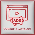 Ícone representativo de campanhas de Google e Meta Ads, incluídas numa estratégia de marketing digital à medida